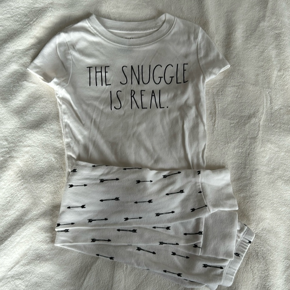 NWOT Rae Dunn cotton pj set for 6 year old girls